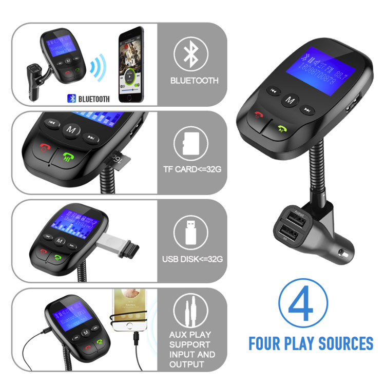 Universal car fm transmitter portable bluetooth mp3 player fm transmitter for car