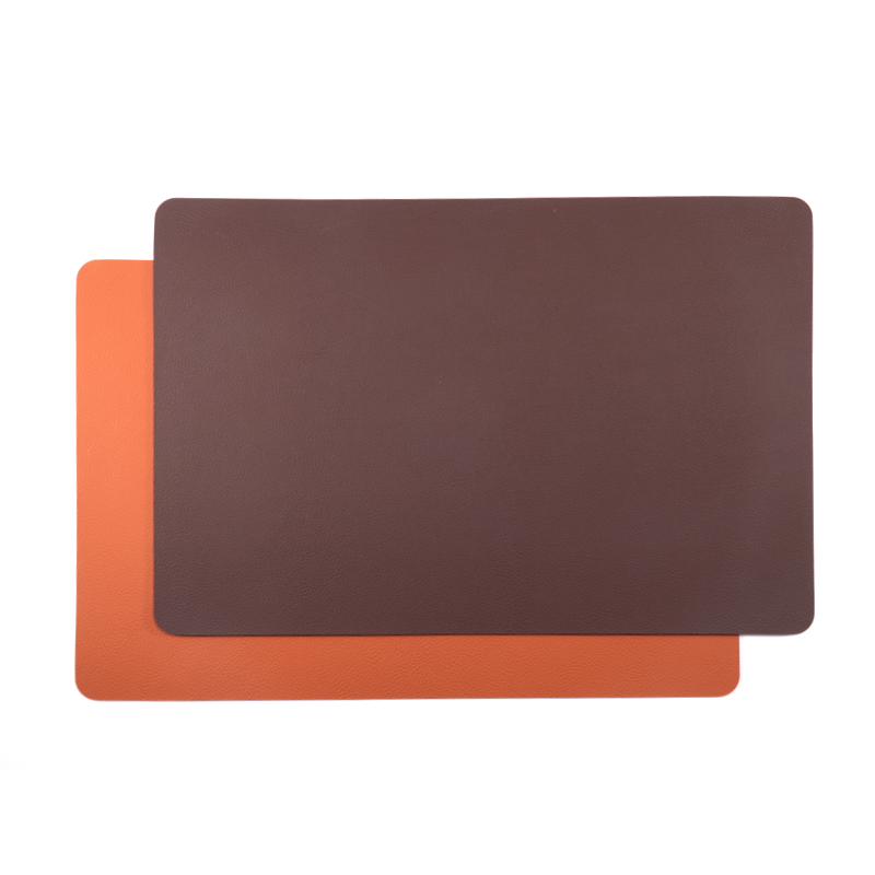 Tabletex hot sale environmentally leather anti-slip PU rectangle western placemat