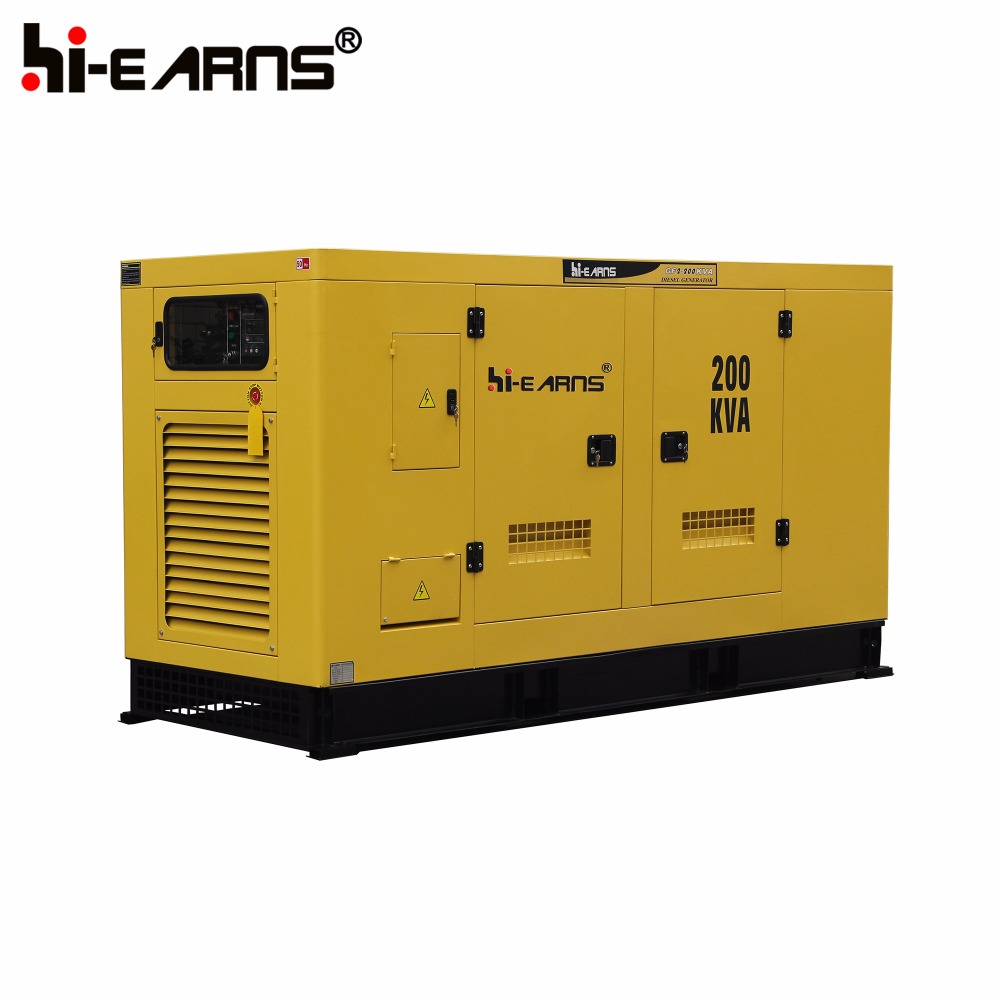 diesel power silent type yellow color generator 200KVA prices