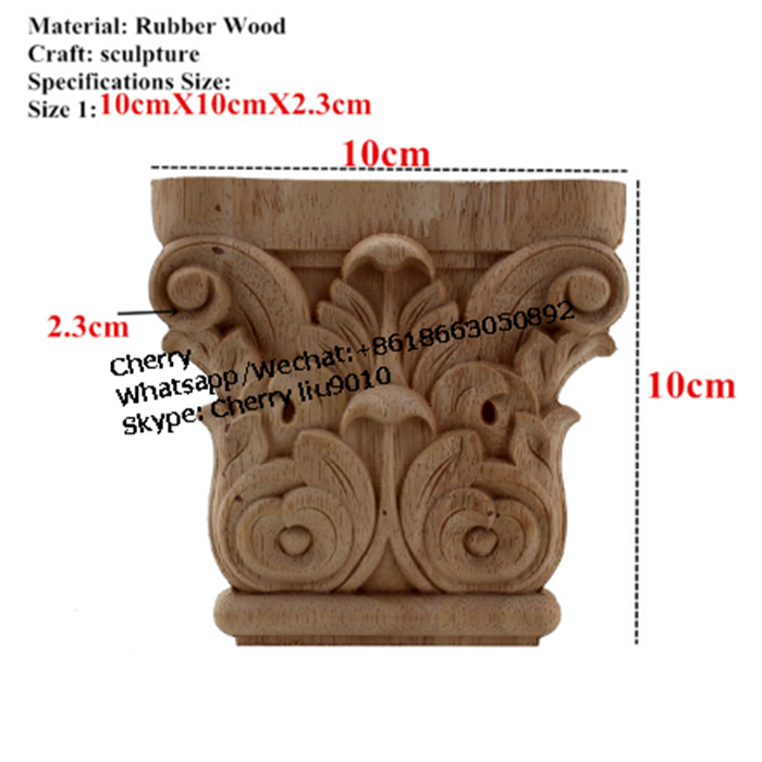 Decorative Carved Wood Capital Corbel