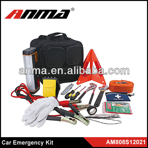 safety emergency kit for car/auto/ roadside safety kit with combination bag