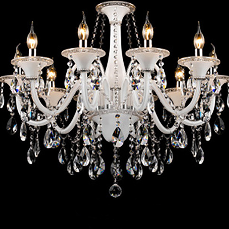 Dining Room Shining Crystal Chandelier With Stainless Steel