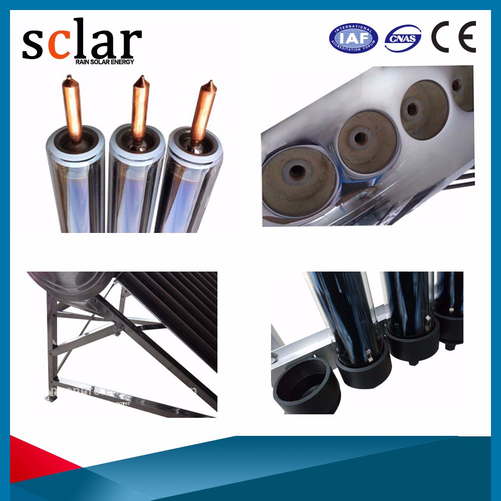 Solar water heating system, solar thermal vacuum tube, pressurized solar water heater