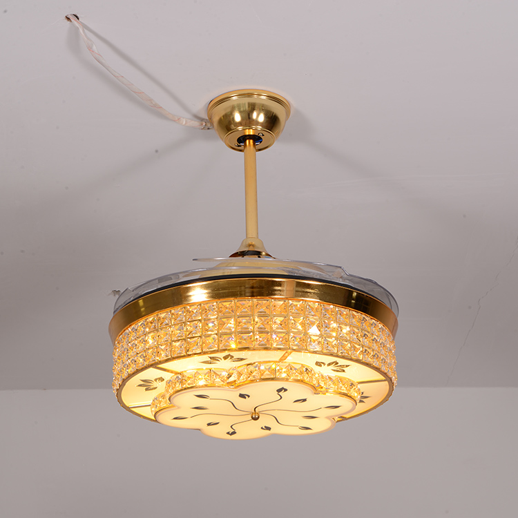 Modern Big Warm Rustic Color Shining Home Hall Ceiling Light Fan