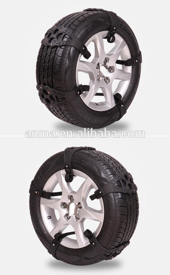 Rubber plastic snow tire chain
