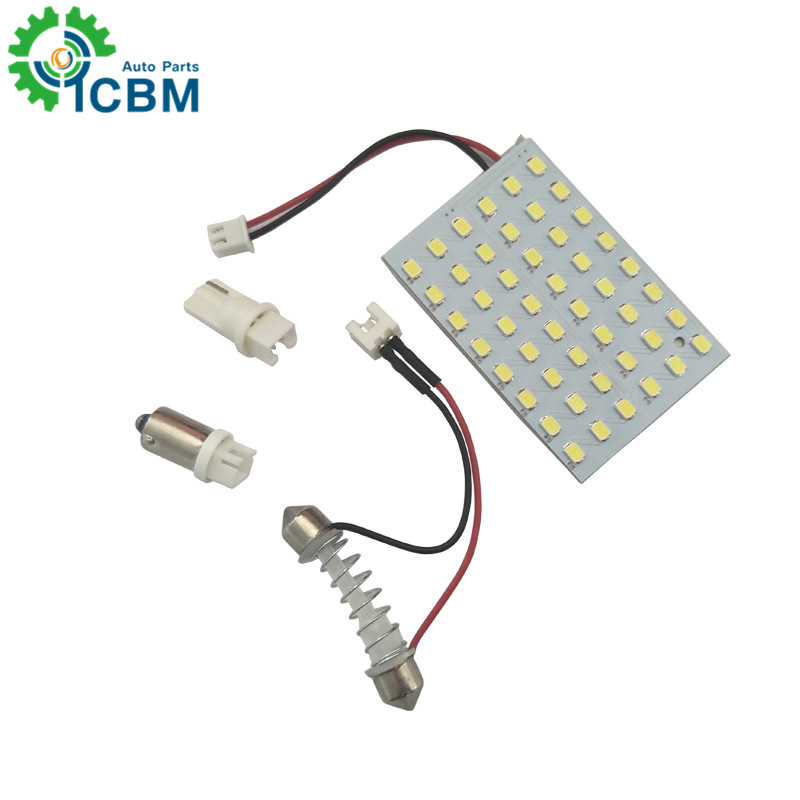 T10 BA9S Interior LED Panel Light festoon 48smd 3528 car led roof lights led ceiling dome light