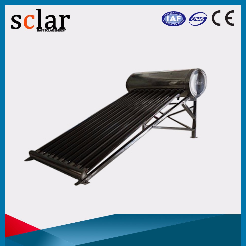 Wide Varieties Selective Black Chrome 300 Liter Flat Plate Solar Water Heater Free Standing