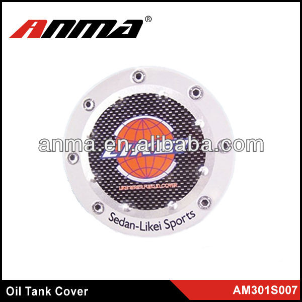 Aluminum auto fuel tank cap cover sticker for car