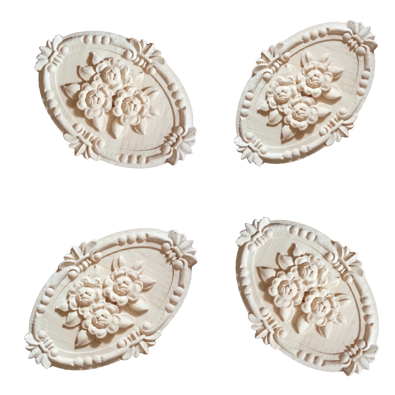 Wood decorative Solid wood european-style furniture decoration carved flowers