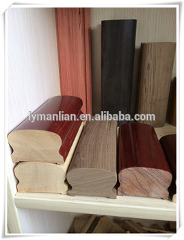 Red oak handrail spiral stair with beech wood handrail