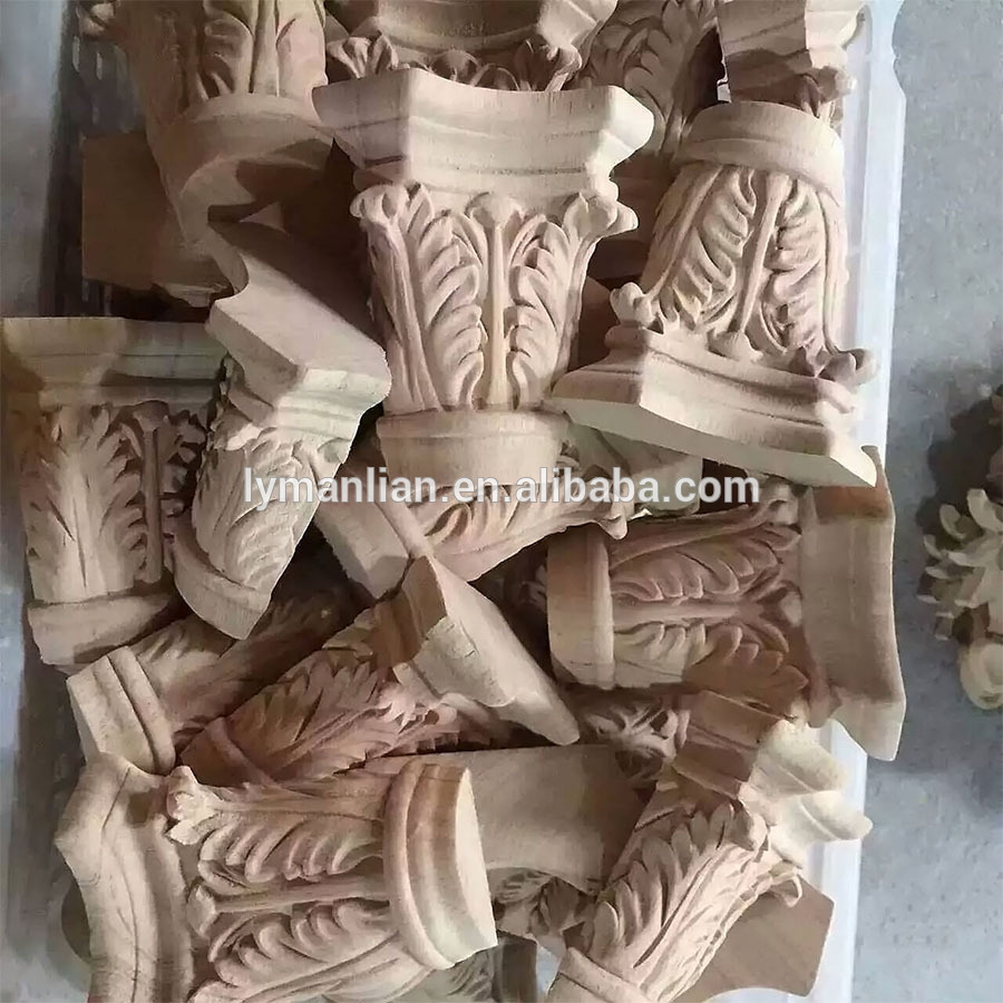 Decorative Wood Carving Square Capitals Corbels