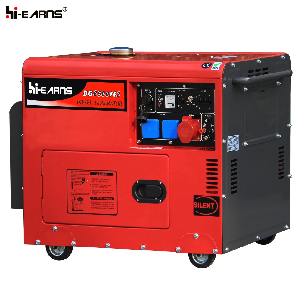 6KW silent diesel generator with same power for 230V and 400V for England market