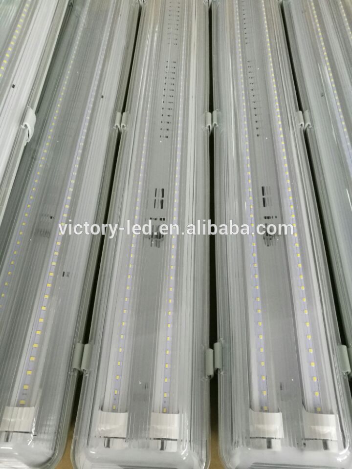 Waterproof dust-proof corrosion-proof SMD2835 T8 Tube Fixture 2X18W IP65 LED Tri-Proof Light