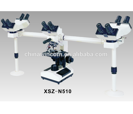 China factory 5pcs sliding multi binocular head s-led lab biological microscope