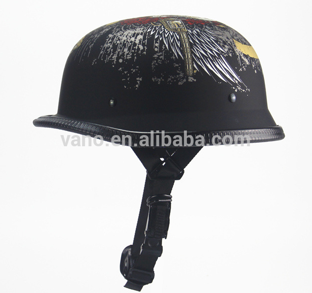 Stylish ABS matt black motorcycle helmet half face helmet with different pattern