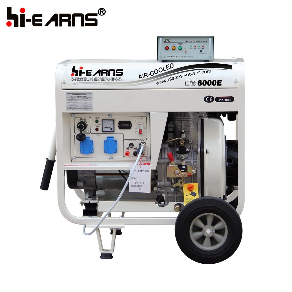 5KVA single phase air cooled ATS box diesel generator