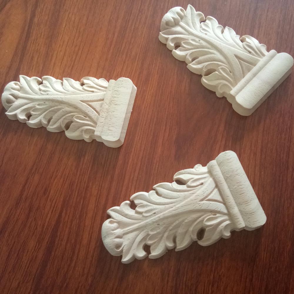 European-style engraving accessories embossed decorative wood chips solid wood flower pieces