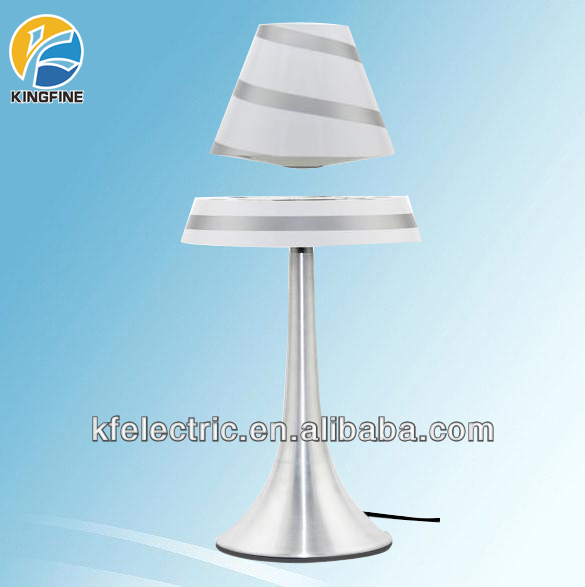 LED Floating Magnetic Base Table Lamp Silver and White