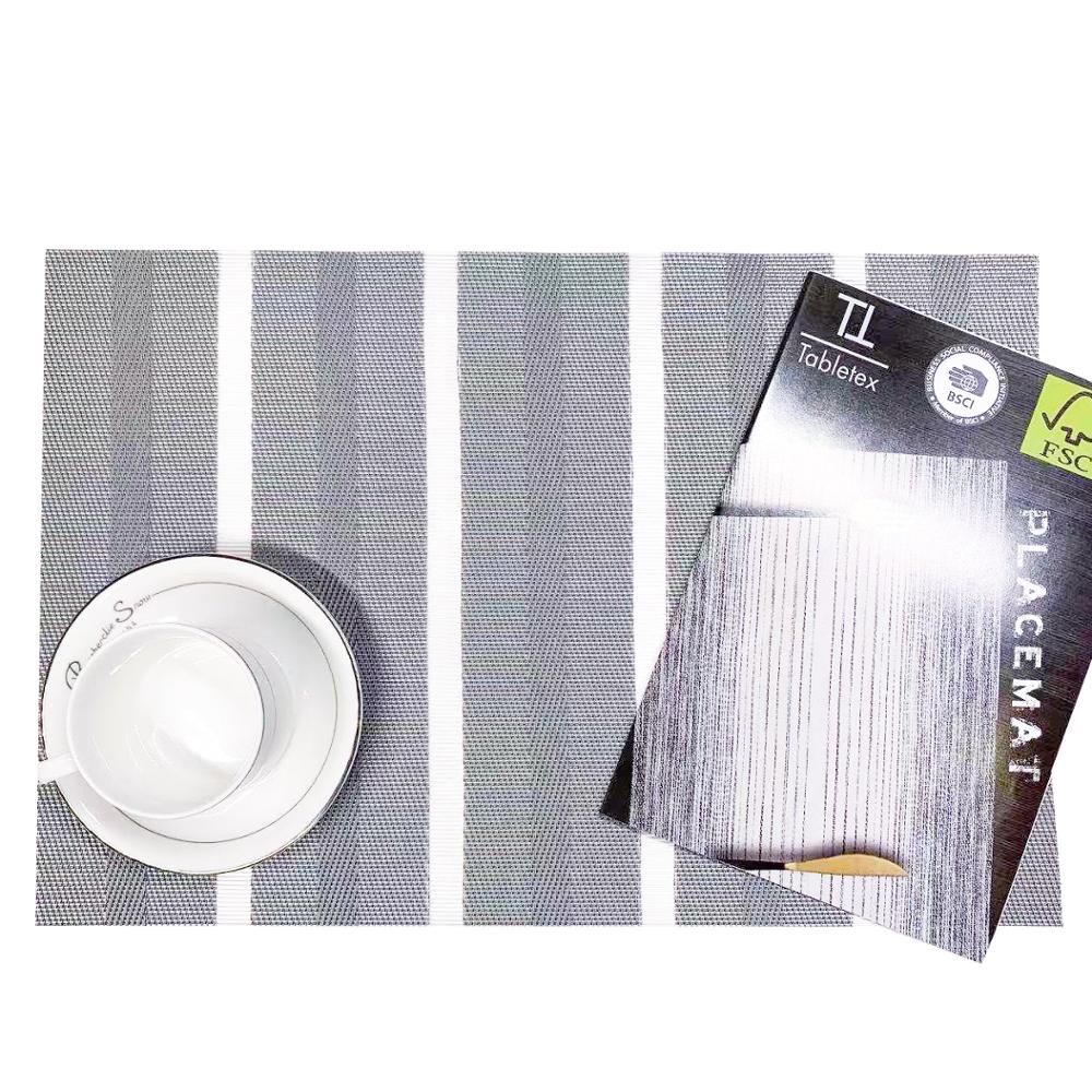 Tabletex Place mats Heat resistant PVC Placemats Stain-Resistant Hollow out Woven Table Mats for Kitchen,Ready to ship