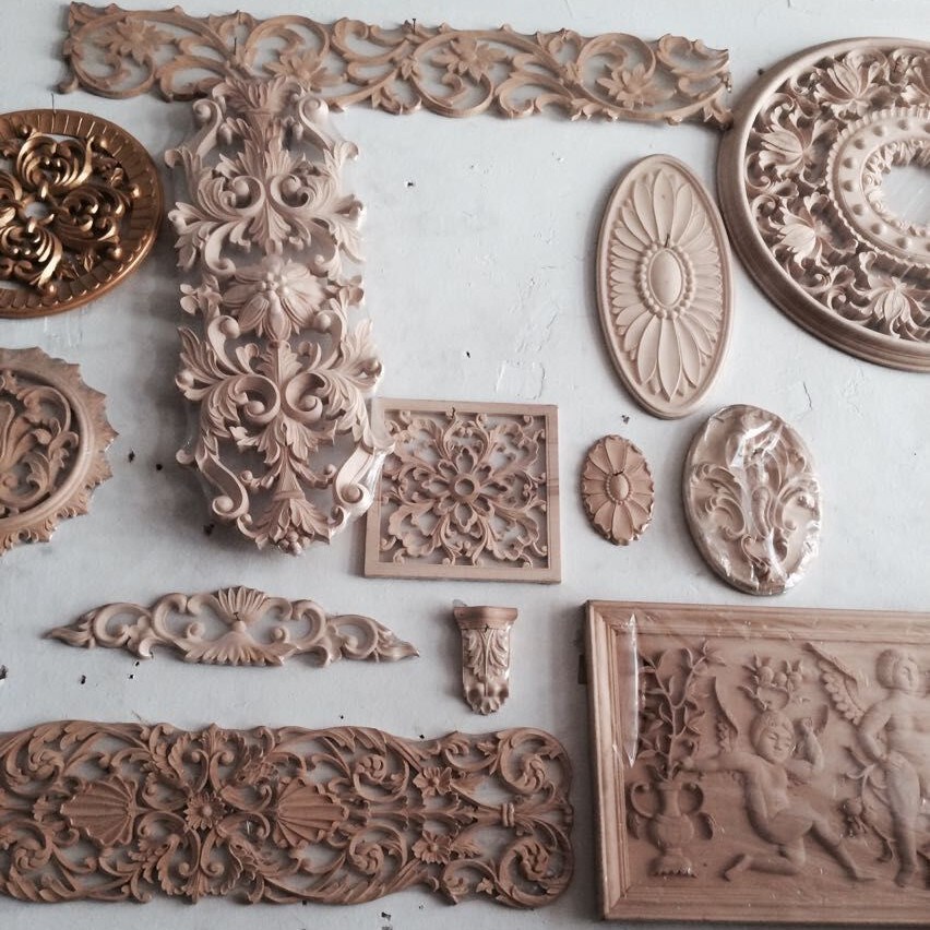 Carved wood indoor decorations