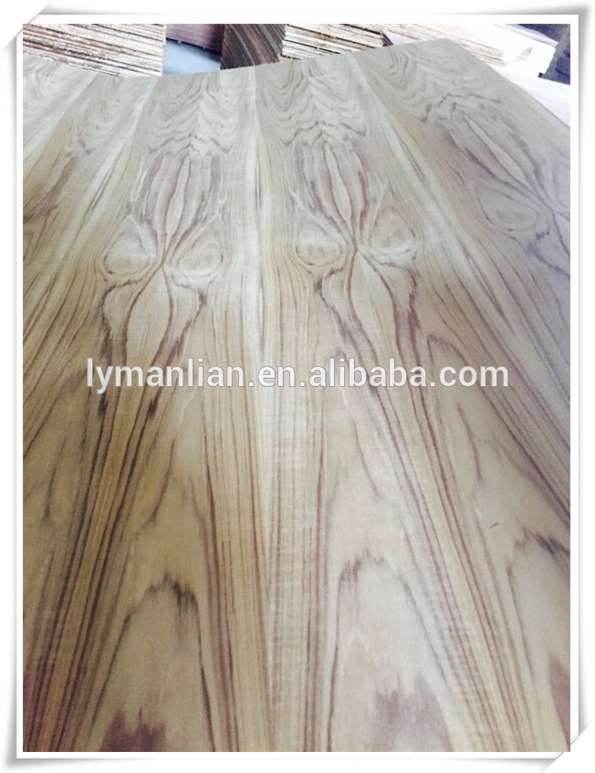 fl 4mm Burma natural teak veneer plywood for furniture
