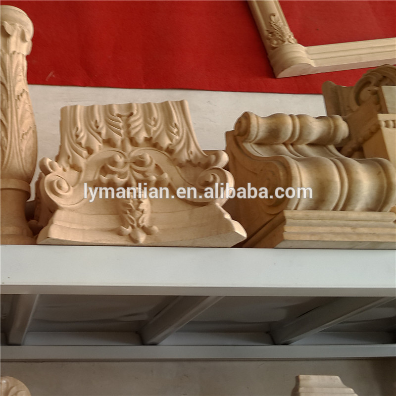 Home decor carved wood column capitals