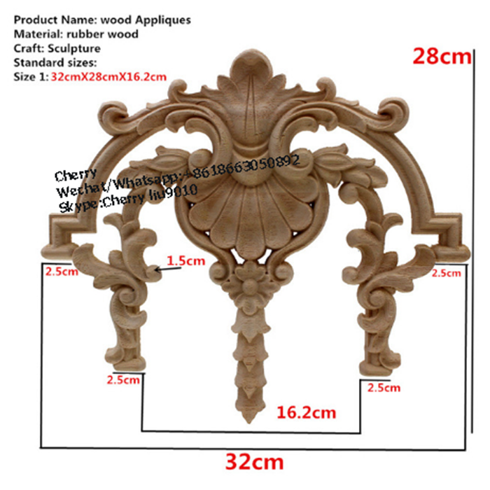 Islamal Wood Carving Decorative Furniture Wood Appliques