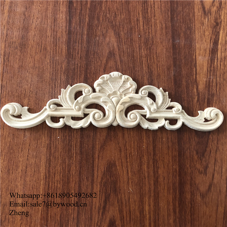 Embossed Flower Design Wood large flower appliques decorative religious wood applique