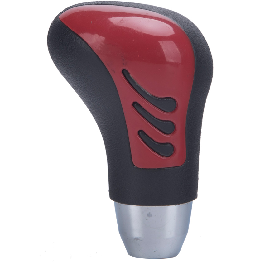 Black & Red Plastic Car Manual Gear Shift Knob Head