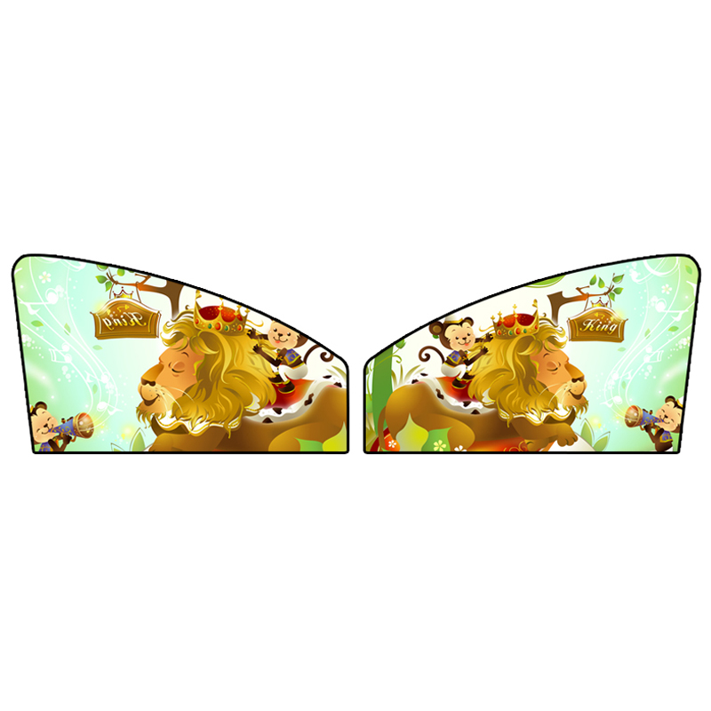Funny Cartoon Pattern Magnetic Car Window Curtain Sunshade