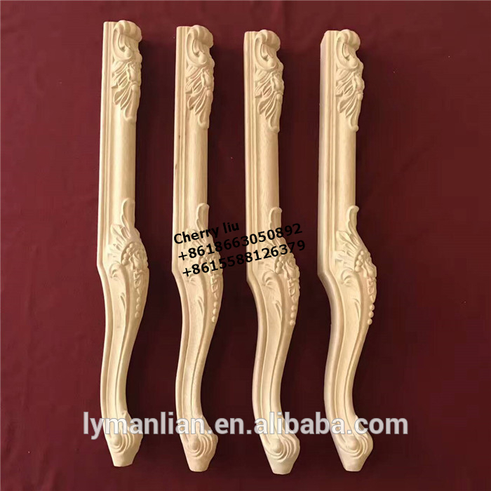 unfinished wood carved decorative furniture chair wood legs carvings