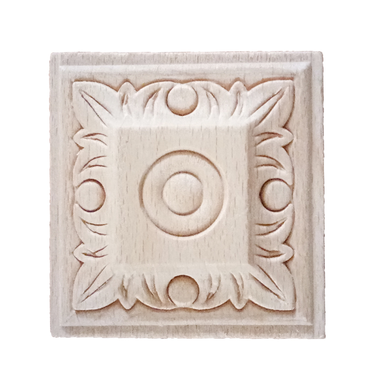 Decorative Europe type furniture modelling solid wood sculpture flower piece manufacturer