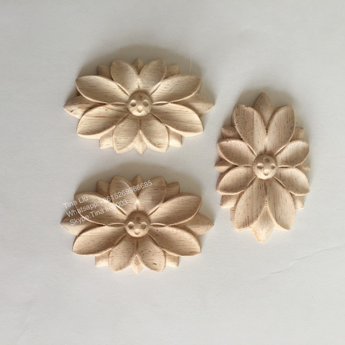 furniture decorative wood carved round rosette