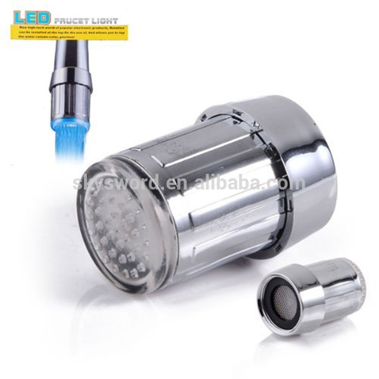 Bathroom shower faucet basin led single color light faucet