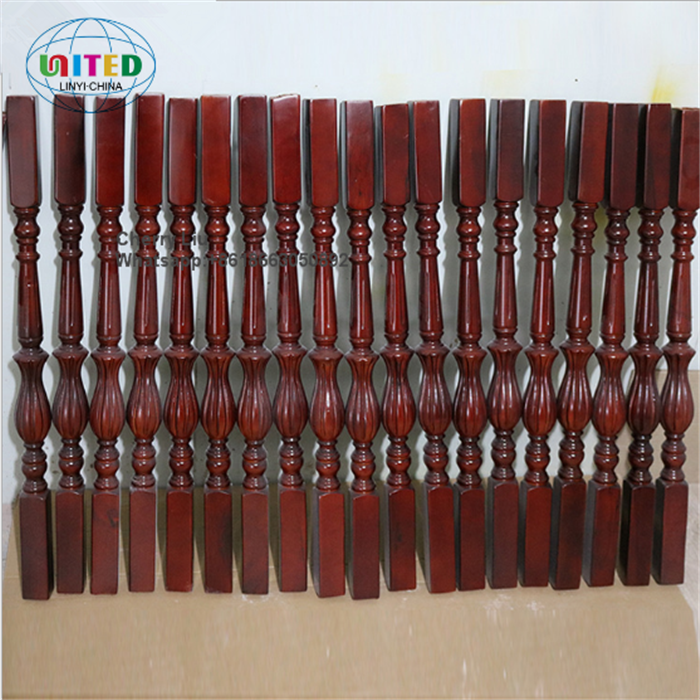Chinese new style solid wood staircase baluster wood baluster design laminate stair nose