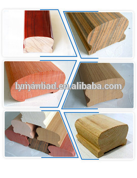 Red oak handrail spiral stair pvc handrail