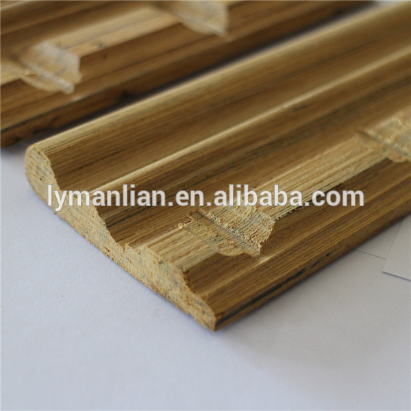 Teak wood margin door moulding pu pvc wrapped MDF wood moulding