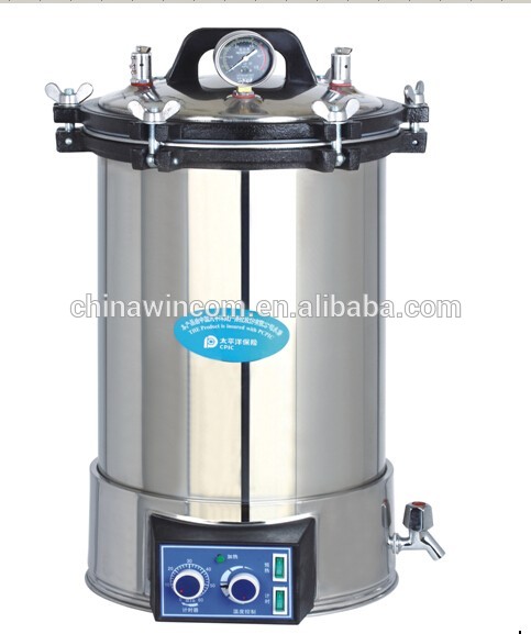 Professional medical equipment electric heated 18L/24L portable pressure steam sterilizer