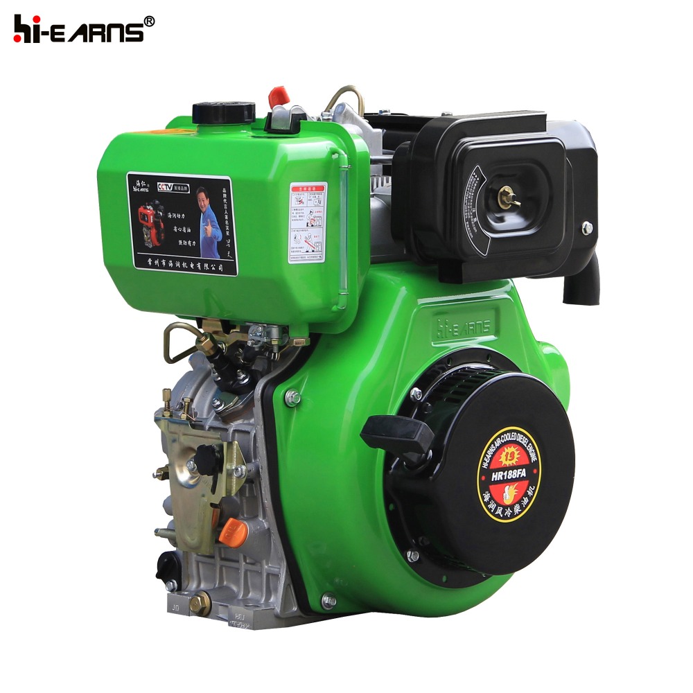 Italy model 12HP Air-cooled single-cylinder green color air cooled diesel engine