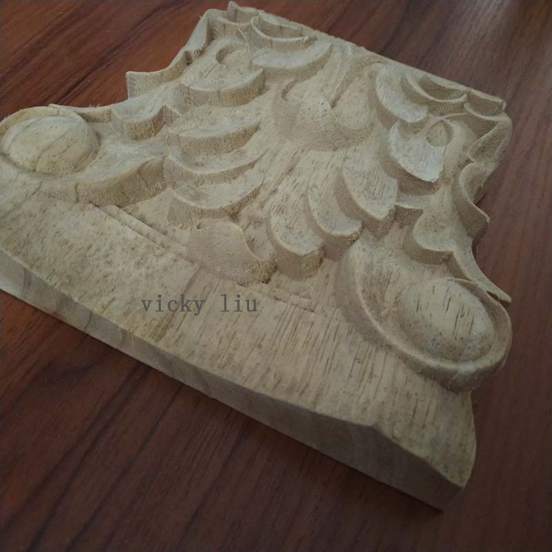 trapezoid Furniture decoration carving wood onlays