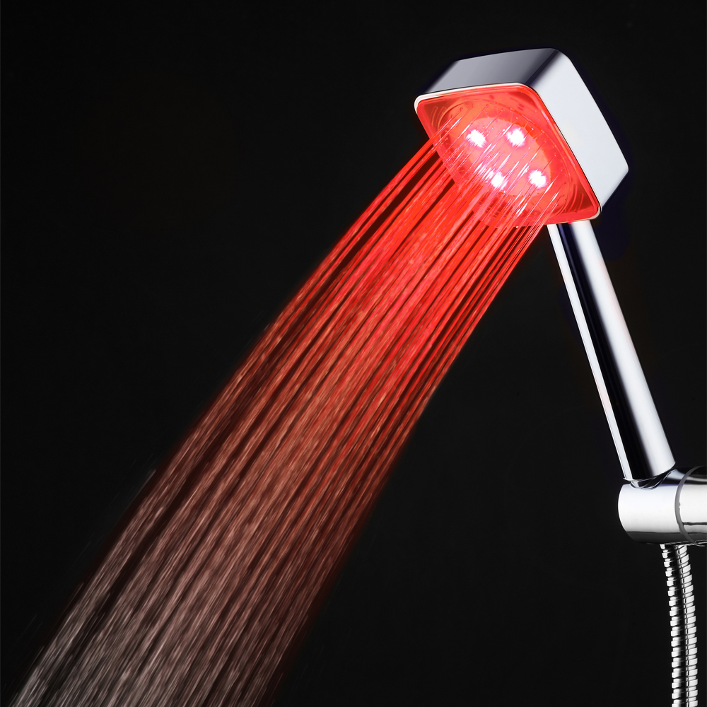 LED Rainfall Shower Head with Temperature Controlled