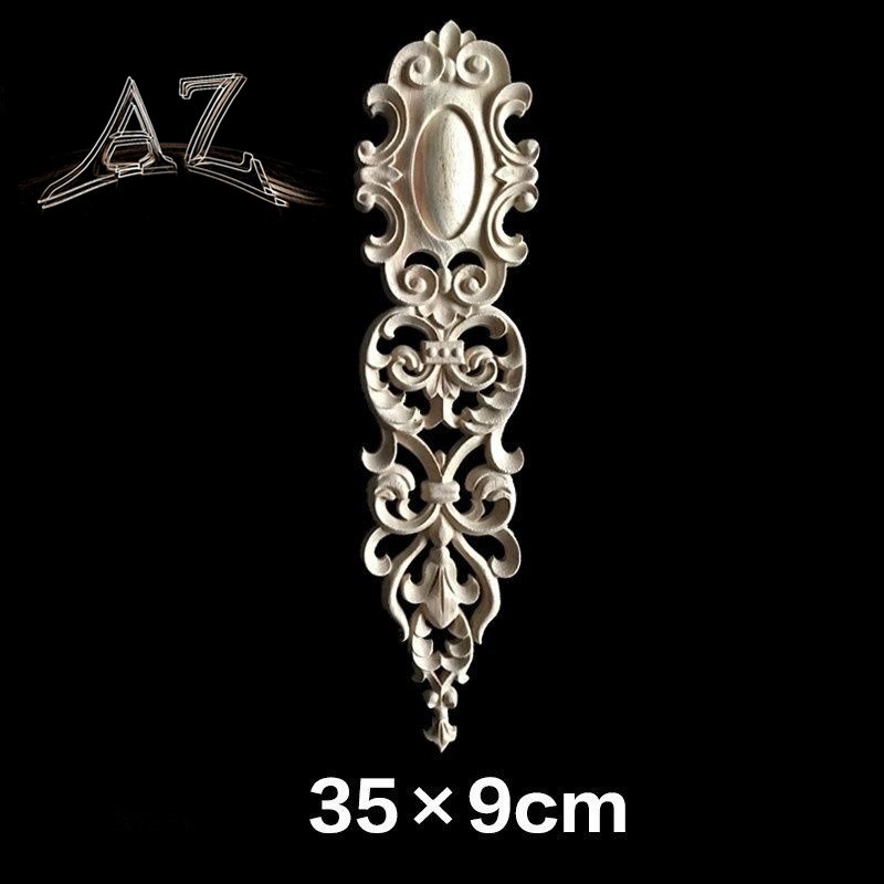 Unpainted animal wood carving hand carved wood onlays  antique wood onlays for cabinets