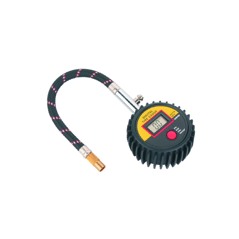 Car Tire Pressure Gauge With Hose And Chuck Glow In Dark