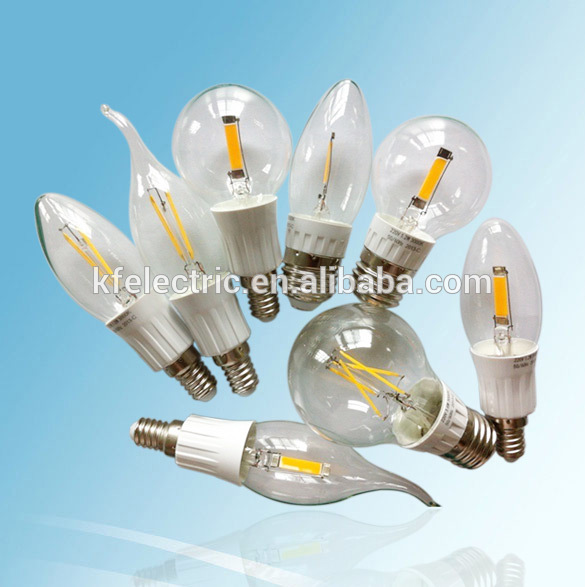 Dimmable LED Filament A60 4W B35 2W 120Lm/W 360 degree beam angle/led filament bulb