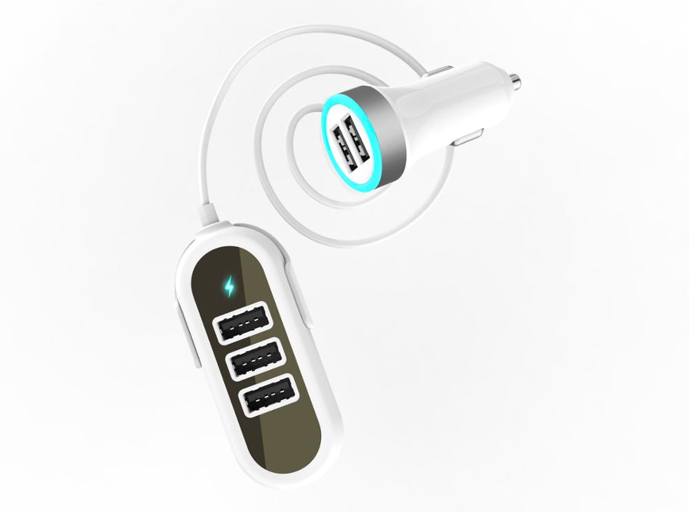 DC12/24V Portable USB Car Charger With Cable