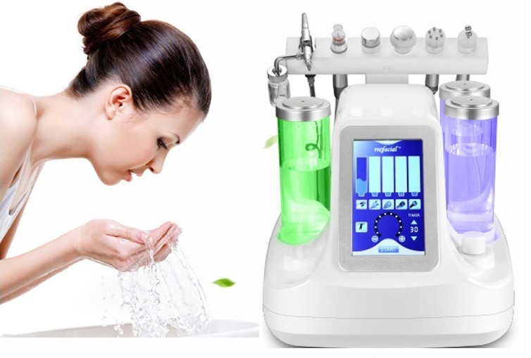 2019 best hot 7 In 1 Small Bubble Oxygen Water Injection ultra RF water spray gun Skin cleaning beauty machine