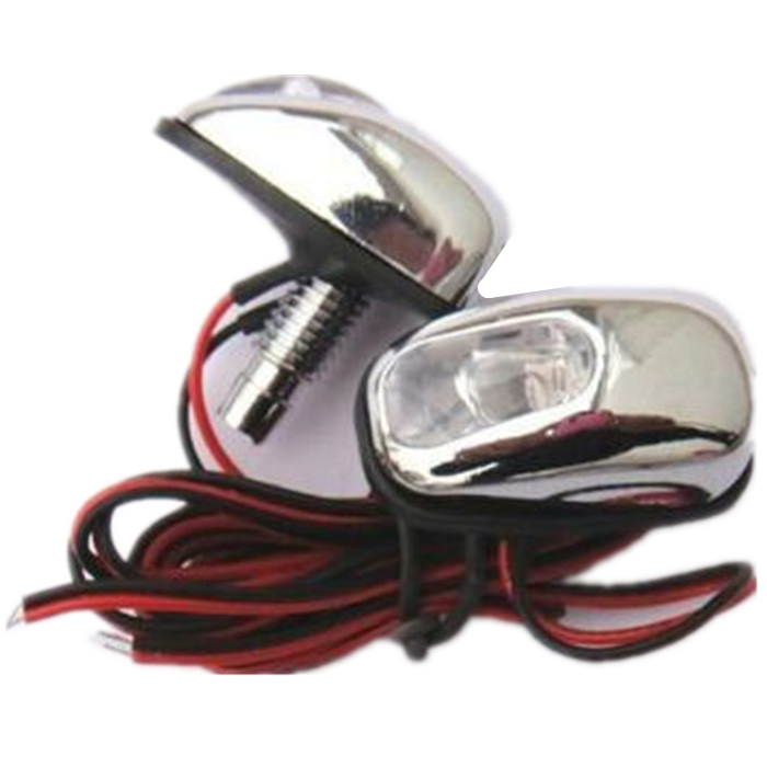 Universal chrome 12V Car LED windshield washer nozzle