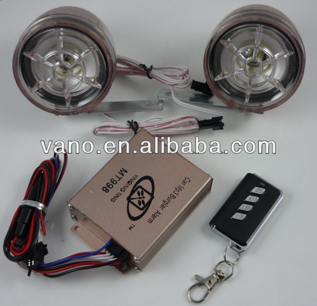 Anti-theft & waterproof motorcycle mp3 alarm