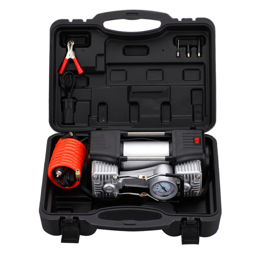 DC12V 220W Portable Car air compressor Double Cylinder