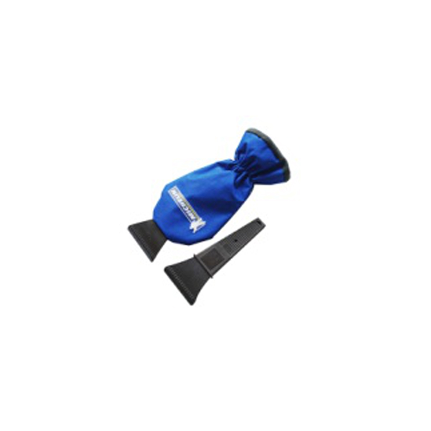 Plastic car ice scraper glove